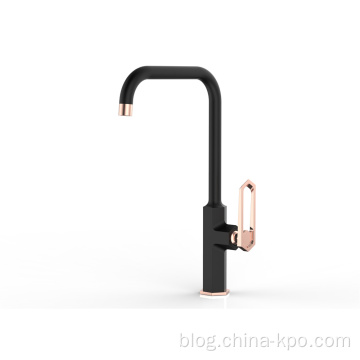 Mattblack and Rosegold Single Lever Kitchen Mixer